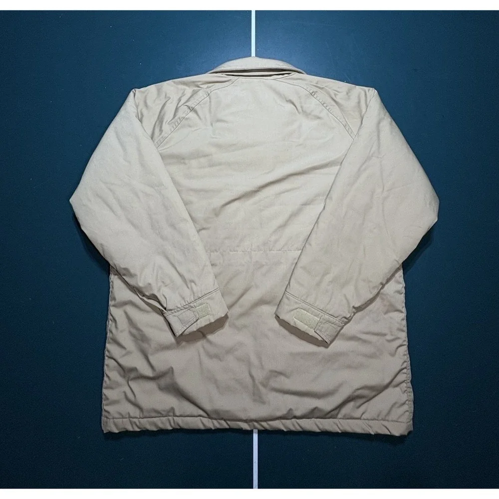 Vintage Woolrich Jacket Mens XL Beige Mountain Parka Wool Plaid Lined USA Made‎